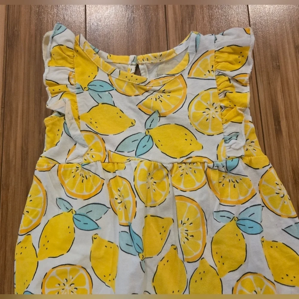 NWOT Carters Lemon Print Baby Romper